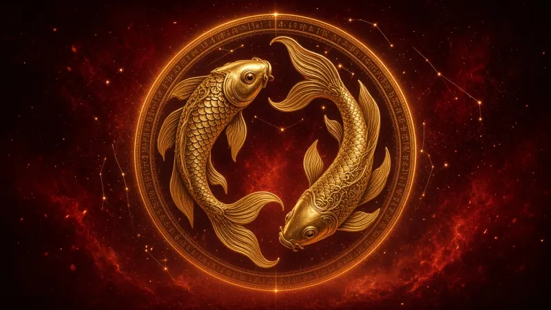 Pisces (Meen) zodiac sign artwork
