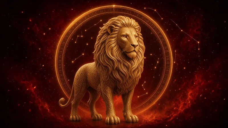 Leo (Simha) zodiac sign artwork