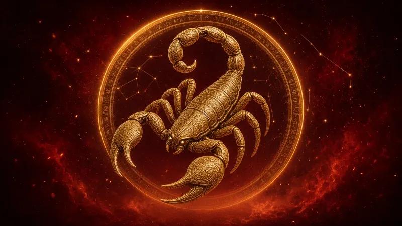 Scorpio (Vrishchik) zodiac sign artwork