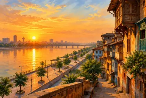Sunrise and Sunset Today in Ahmedabad: ahmedabad illustration