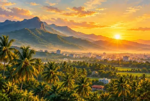Sunrise and Sunset Today in Coimbatore: coimbatore illustration