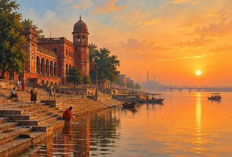 Sunrise and Sunset Today in Kanpur: kanpur illustration