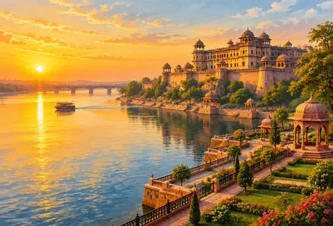 Sunrise and Sunset Today in Kota: kota illustration
