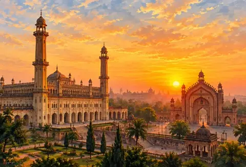 Sunrise and Sunset Today in Lucknow: lucknow illustration