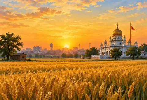 Sunrise and Sunset Today in Ludhiana: ludhiana illustration