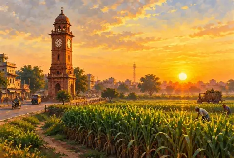 Sunrise and Sunset Today in Meerut: meerut illustration