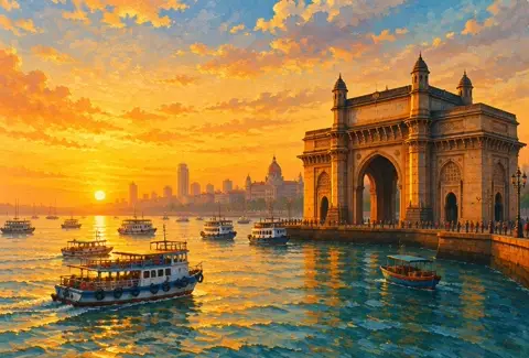 Sunrise and Sunset Today in Mumbai: mumbai illustration