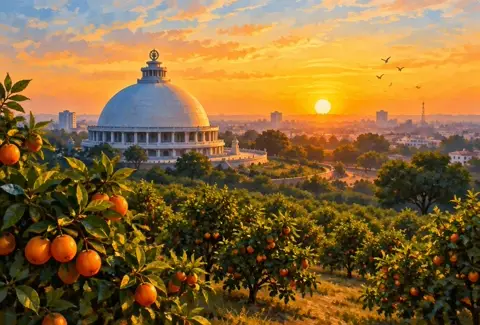 Sunrise and Sunset Today in Nagpur: nagpur illustration