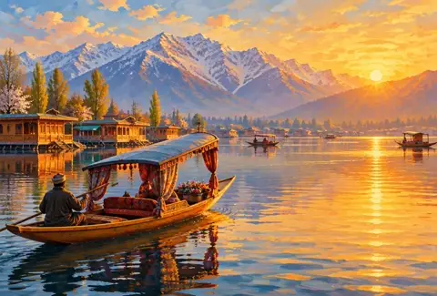 Sunrise and Sunset Today in Srinagar: srinagar illustration