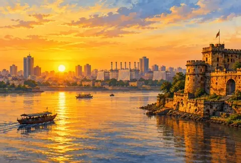 Sunrise and Sunset Today in Surat: surat illustration