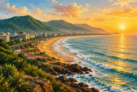 Sunrise and Sunset Today in Visakhapatnam: visakhapatnam illustration