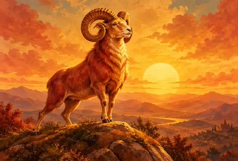 Mars in Aries (Mangal in Mesh Rashi): aries illustration