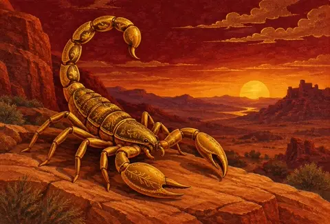Mars in Scorpio (Mangal in Vrishchik Rashi): scorpio illustration